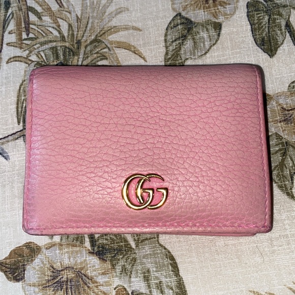 GUCCI GG MARMONT BIFOLD WALLET EUC PINK LEATHER - Picture 12 of 12